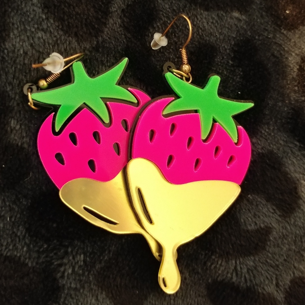 Juicy Drippin Strawberry Earrings